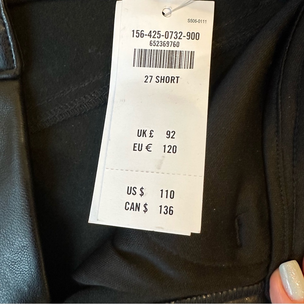 Abercrombie & Fitch Curve Love Vegan Leather Ankle Straight Pants - Picture 7 of 8